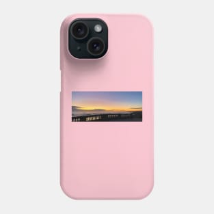 North Sea Sunrise over the Balustrade - Panorama Phone Case