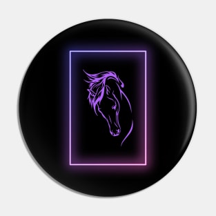 Neon Horse Purple Pin