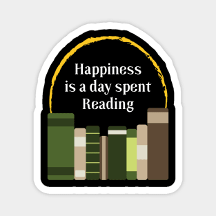 Happiness is a Day Spent Reading | Green | Black Magnet