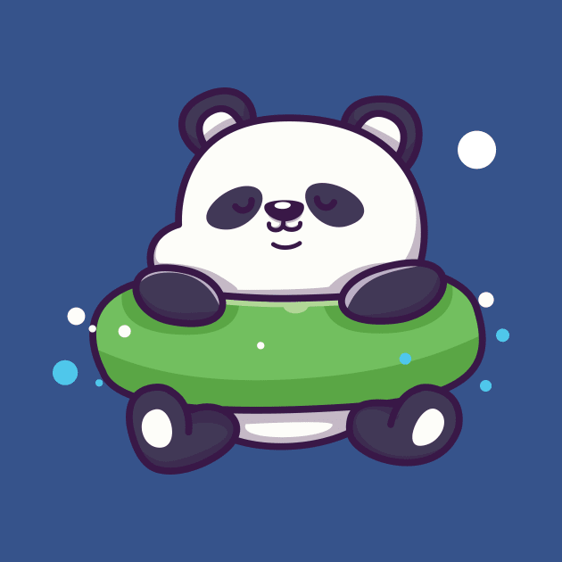 Cute Panda With Swim Ring by Catalyst Labs