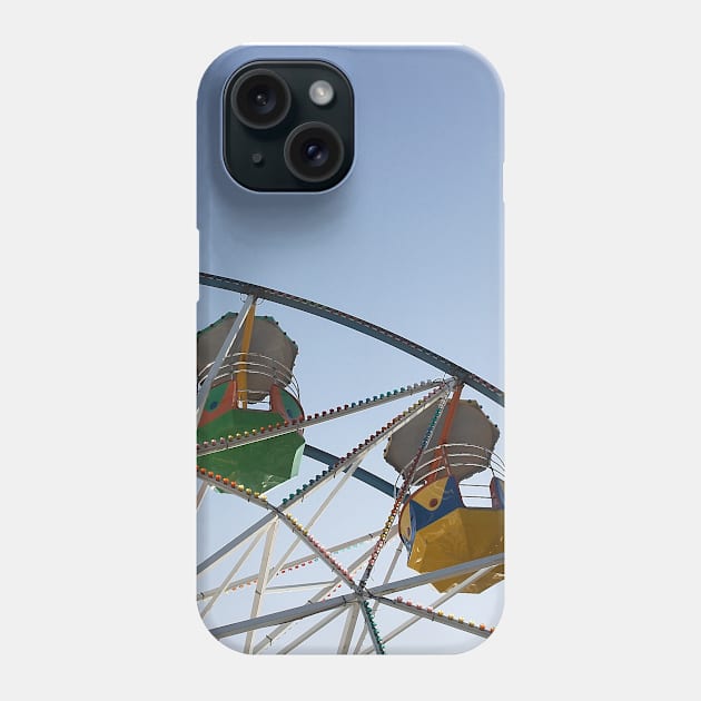 Ferris wheel at Scarborough sea front funfair, Yorkshire, UK Phone Case by richflintphoto