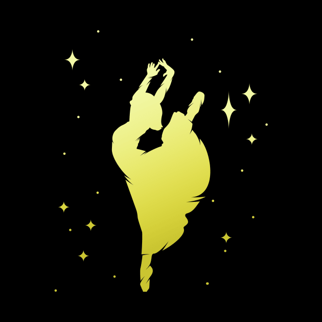 Ballerina Silhouette Dance Dancer by Foxxy Merch