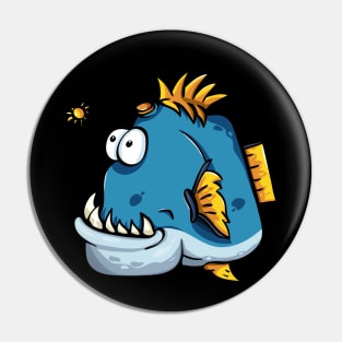 Crazy Funny Fish Pin