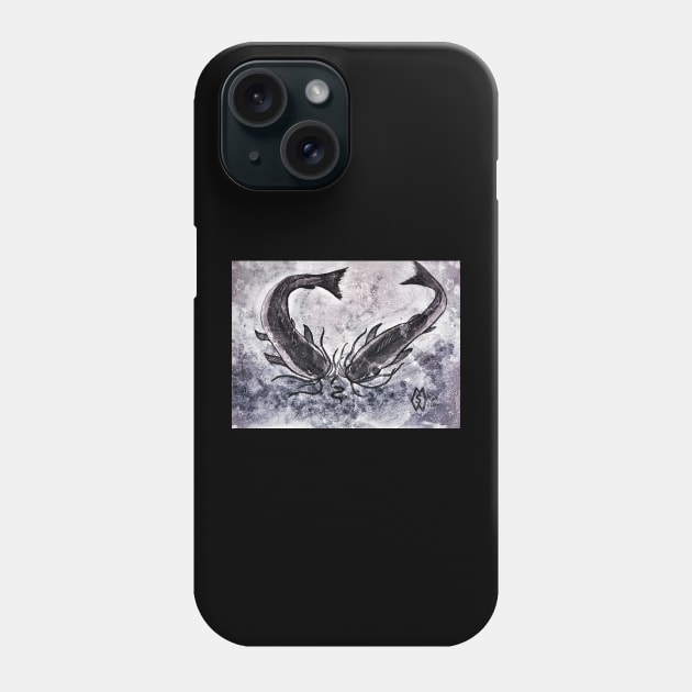 Catfish fishing in grunge Phone Case by Matt Starr Fine Art