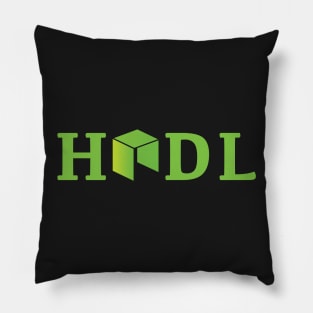 Hodl Neo coin logo-green Pillow