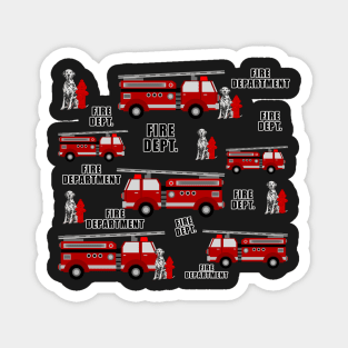 Fun Kids Firefighter Gifts, Firetrucks and Dalmations Magnet