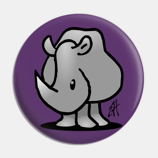 Rhino Pin by Cardvibes