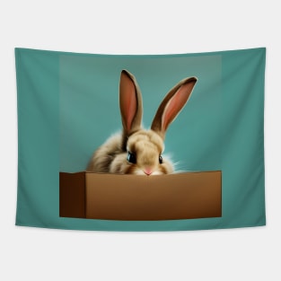 Bunny in a Box Tapestry