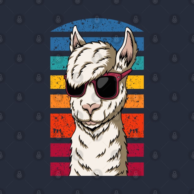 Cool Retrowave Llama with Aesthetic Gradient Colors by mrspaceman