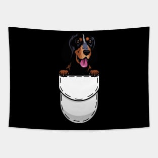 Funny Bluetick Coonhound Pocket Dog Tapestry