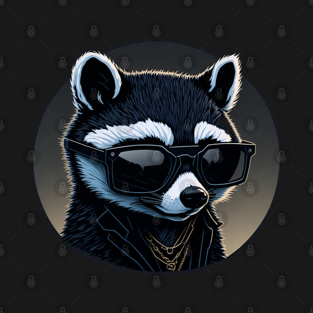 Cool Racoon Drip by DesignVerseAlchemy