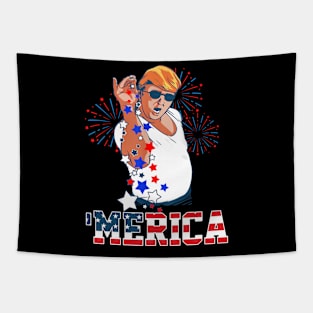 Funny 4th Of July, Donald Bae 4th of July America Freedom Day Tapestry