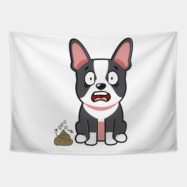 Funny french bulldog smells poo poo Tapestry by Pet Station