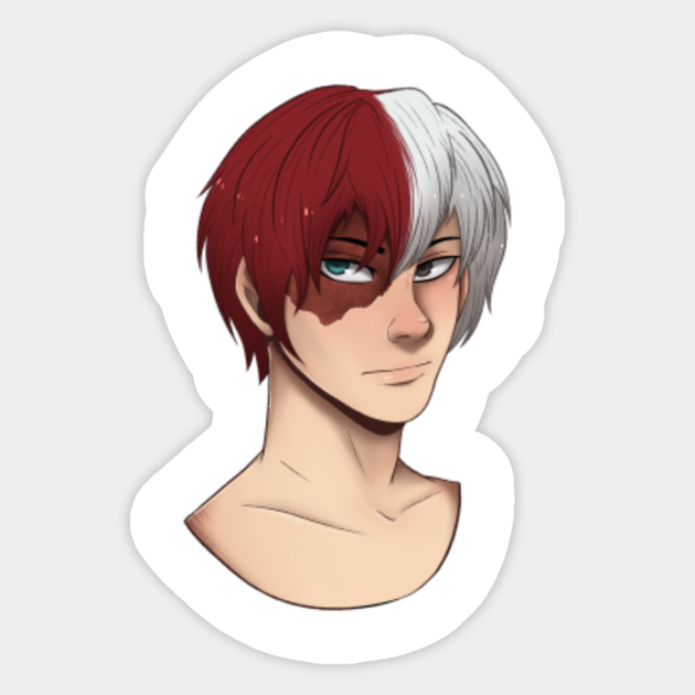 Shoto Todoroki Bnha Fanart Boku No Hero Academia Sticker Teepublic