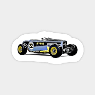 Ford Hot Rod Yellow Cartoon Magnet