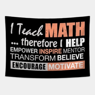 I Teach Math Teacher Back To School Tapestry