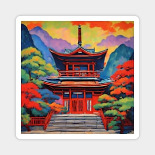 fauvsim art pagoda japan Magnet