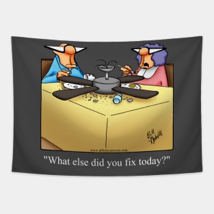 Funny Spectickles DIY Handyman Cartoon Humor Tapestry