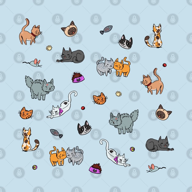 Purrs - Infinite Cats Pattern by nuvvola