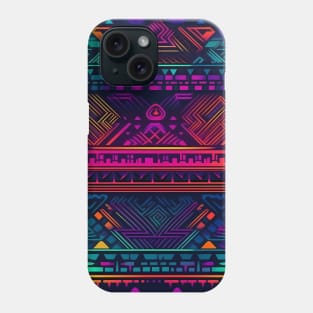 Neon Geometric Pattern Phone Case