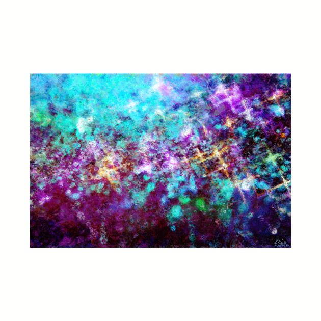 Abstract Painting City Highway Lights At Night Abstract