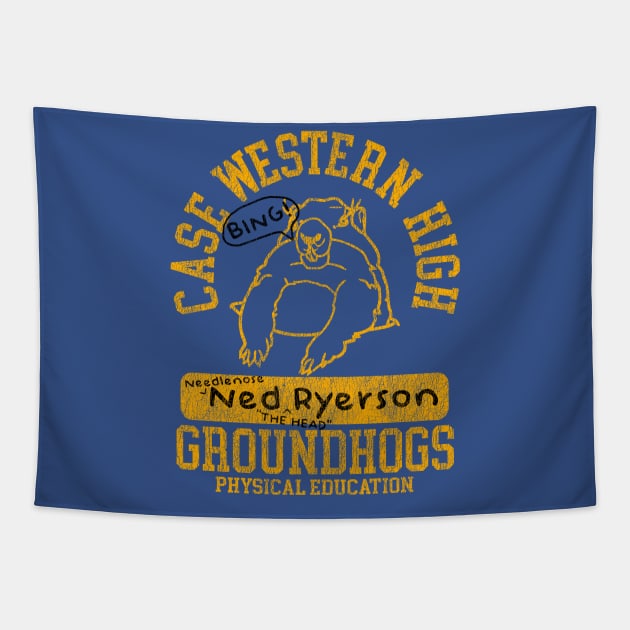 Ned Ryerson's Case Western High PE Uniform Tapestry by darklordpug