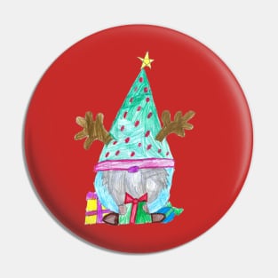 Christmas Gnome Design Pin