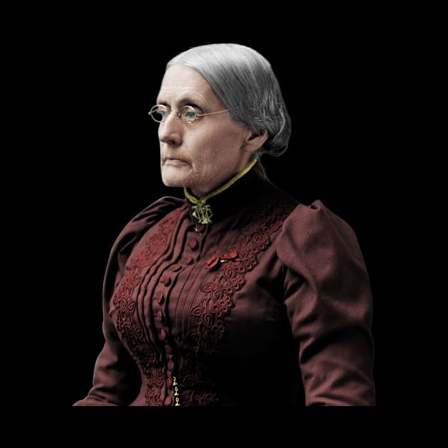 Susan B. Anthony Seated Portrait Colorized by warishellstore