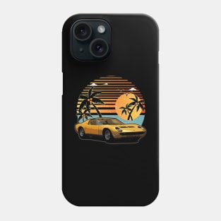 Lamborghini Miura 1966 car sunset Phone Case