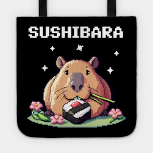 Sushi capybara pixel art 8 bit Tote