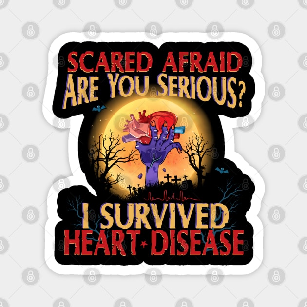 i Survived Heart Disease Funny Halloween Magnet by Jandjprints