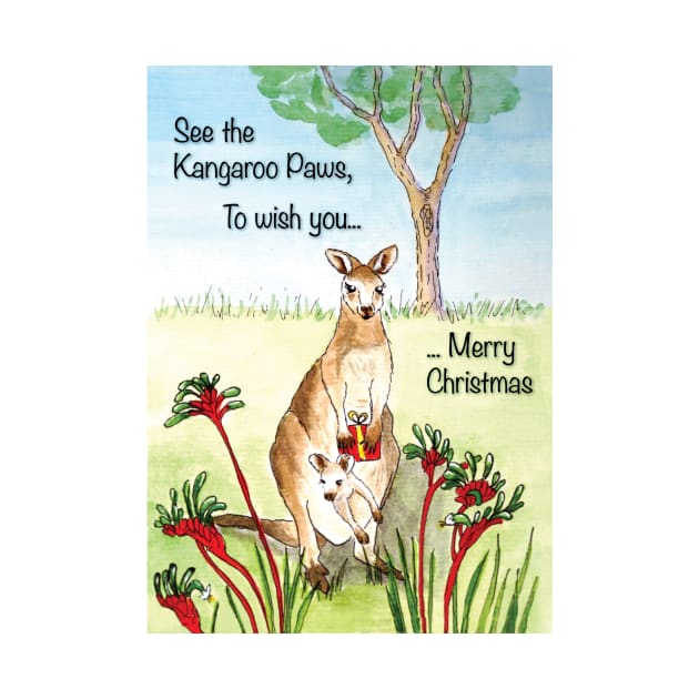 Native Australian Christmas card by artbyelly