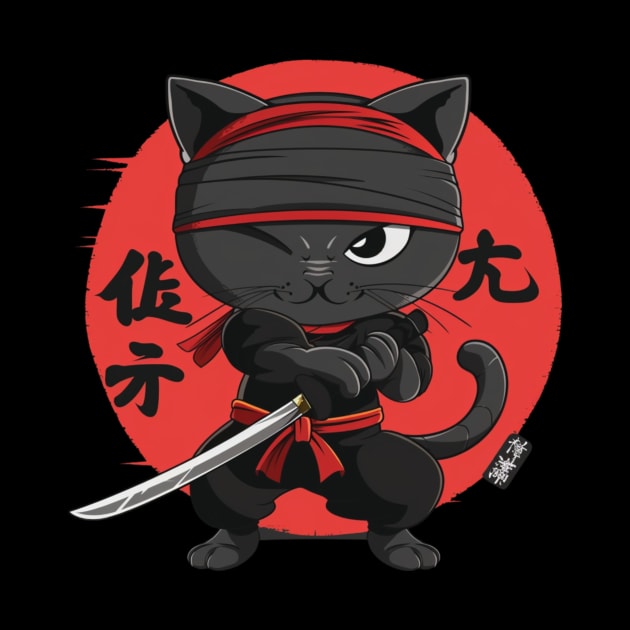 Cat Ninja Mastery Meow Prowess by Tosik Art1