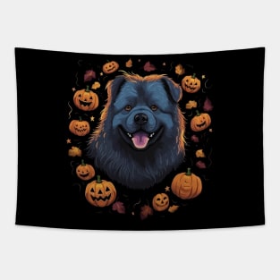 Chow Chow Halloween Tapestry