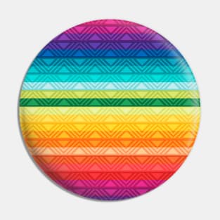 Classic Peruvian Textile Style Design / Cusco Rainbow Flag Pin