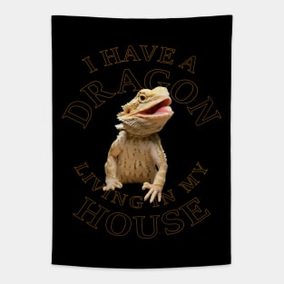 Bearded Dragon living In My House Tapestry