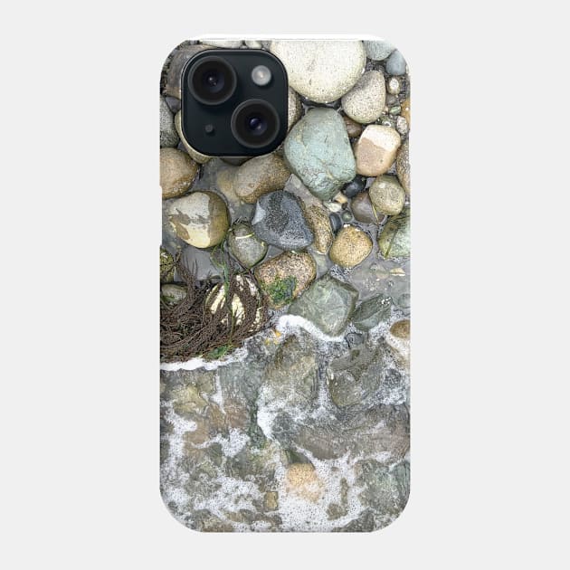 Pacific Northwest High Tide Beach Rocks Wave Foam Seaweed Phone Case by SeaLAD