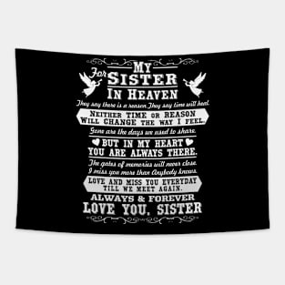 In Loving Memory of Sister, Sister in Heaven Tapestry