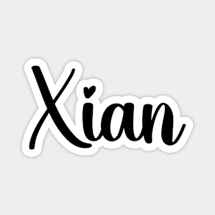 Xian, Typography Name Magnet