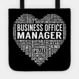 Business Office Manager Heart Tote