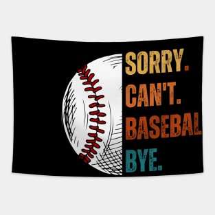 Sorry. Can't. Baseball. Bye. baseball player baseball season Grunge Clover Baseball Tapestry