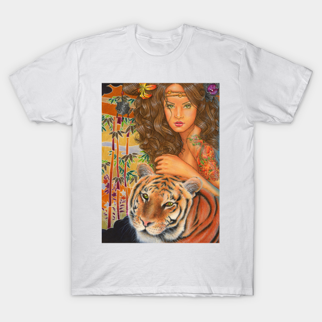 Discover Fearful Symmetry - Woman And Tiger - T-Shirt