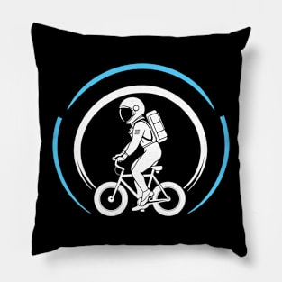 Martian Cycling - Astronaut Space Travel Adventure Pillow