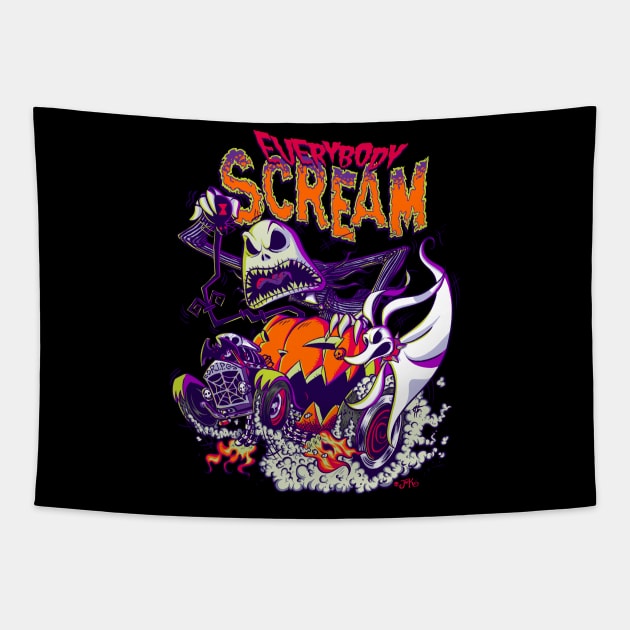 Everybody Scream Tapestry by elblackbat