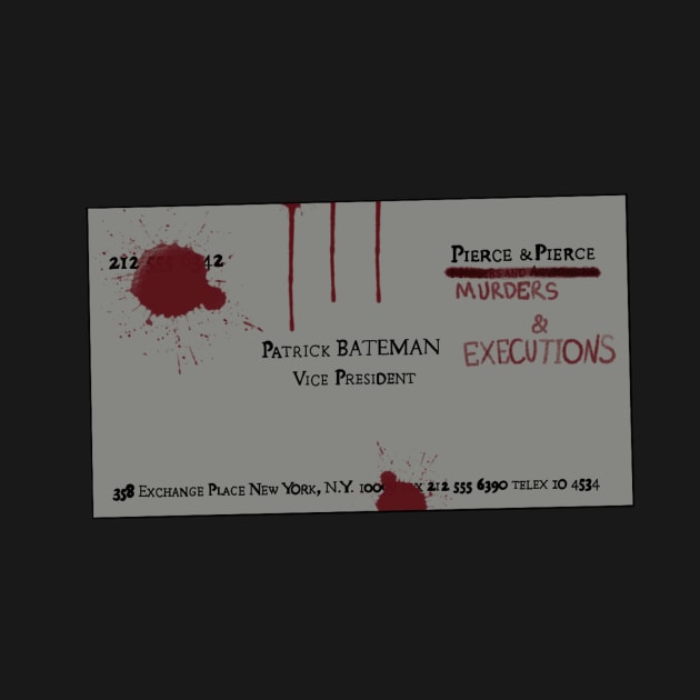 Patrick Bateman business card version 2 by strayheartbja