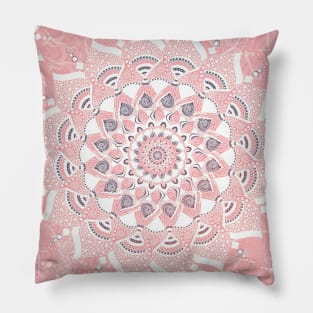 Pink flower mandala Pillow