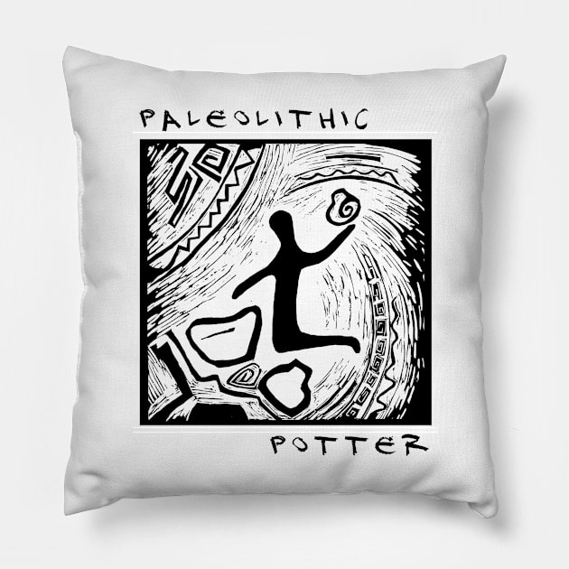 Paleolithic Potter Pillow by VicaVeresk