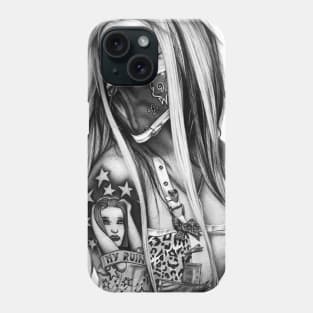 Tattooed Girl in a Mask Phone Case