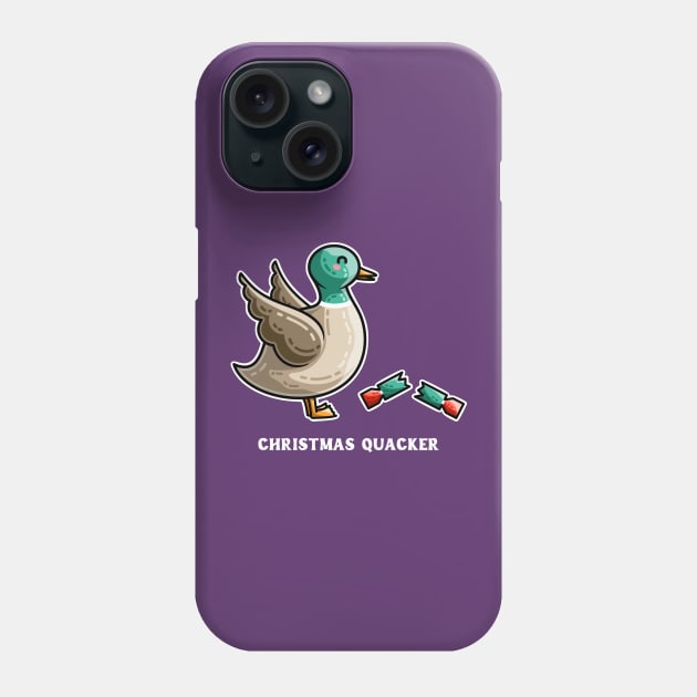 Christmas Quacker Pun Phone Case by freeves