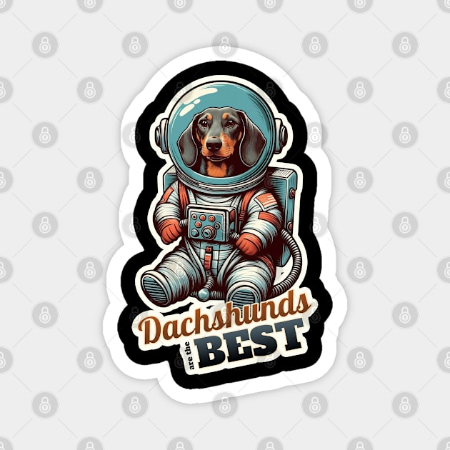 Astronaut Dachshund Magnet by k9-tee